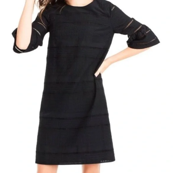 J crew flutter hot sale sleeve eyelet dress